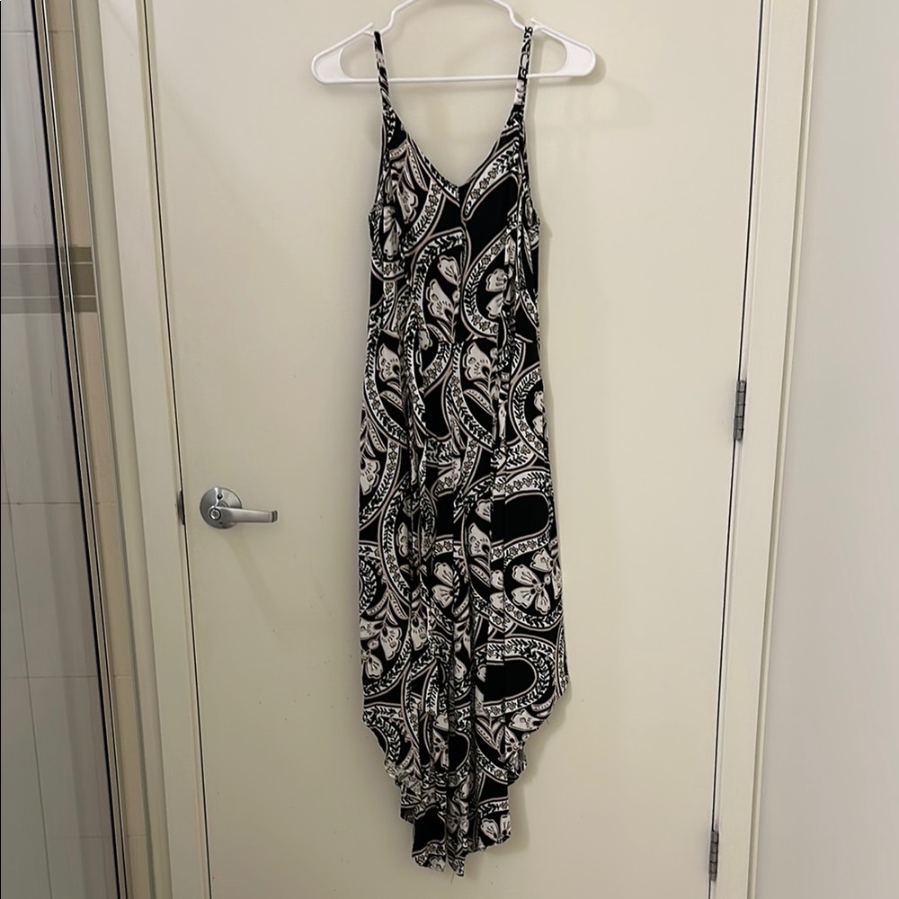 MSK Black and Cream Floral Dress